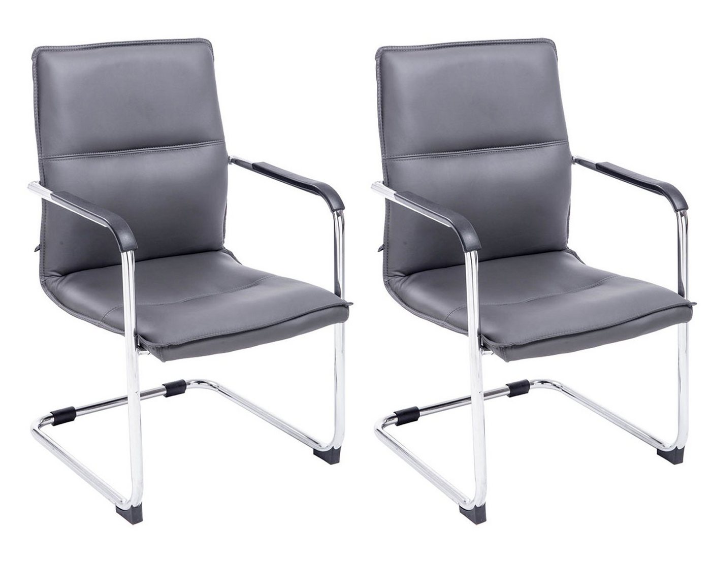 CLP Besucherstuhl Seattle Kunstleder (2er Set), mit Armlehne von CLP