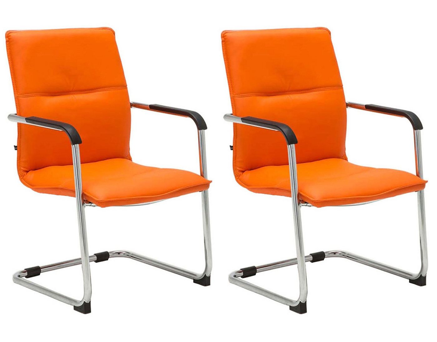 CLP Besucherstuhl Seattle Kunstleder (2er Set), mit Armlehne von CLP