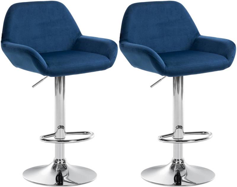 CLP Bistrostuhl 2er Set Barhocker Braga Samt CLP Bistrostuhl 2er Set Barhocker Braga Samt von CLP