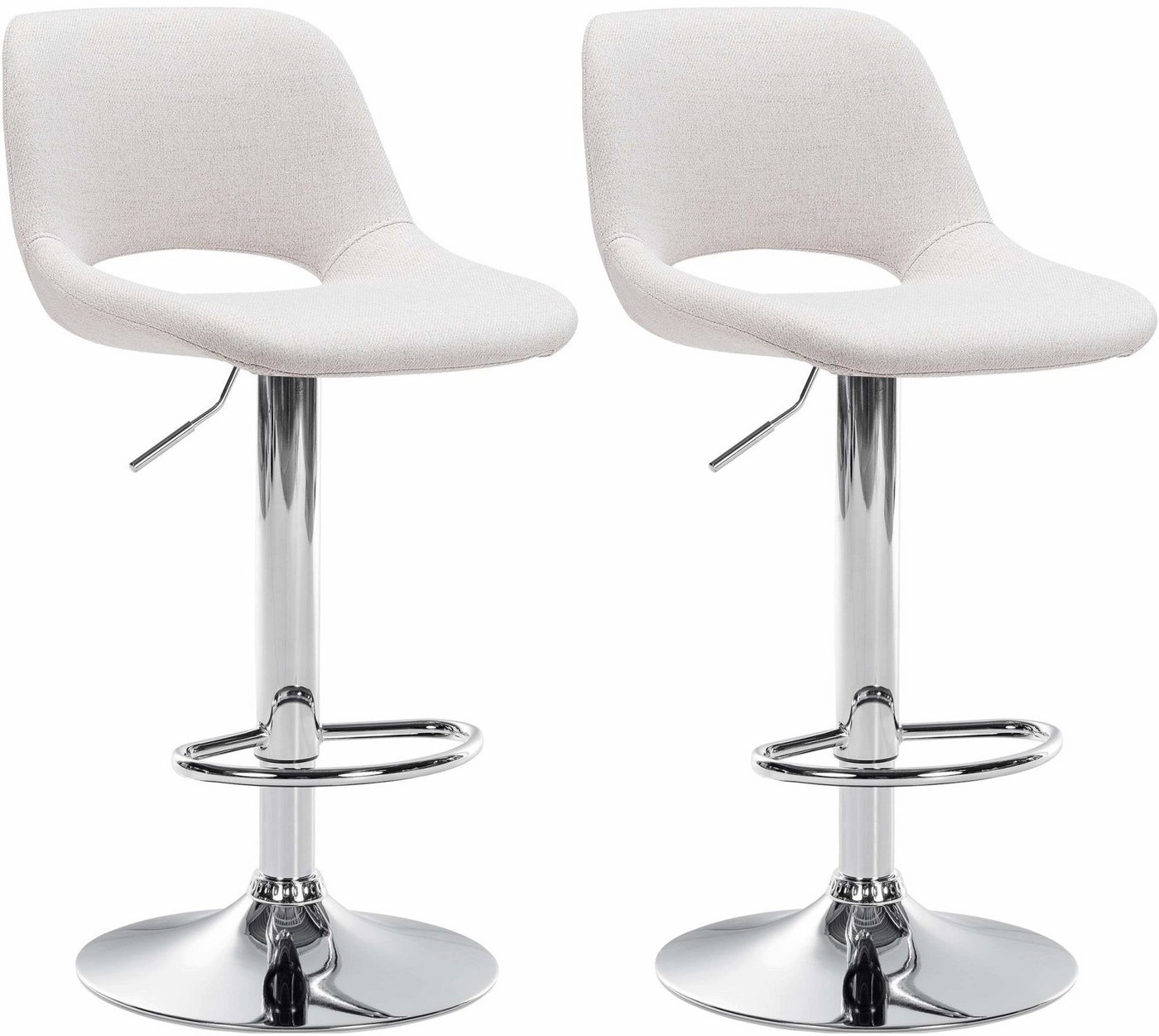 CLP Bistrostuhl 2er Set Barhocker Camden Stoff von CLP