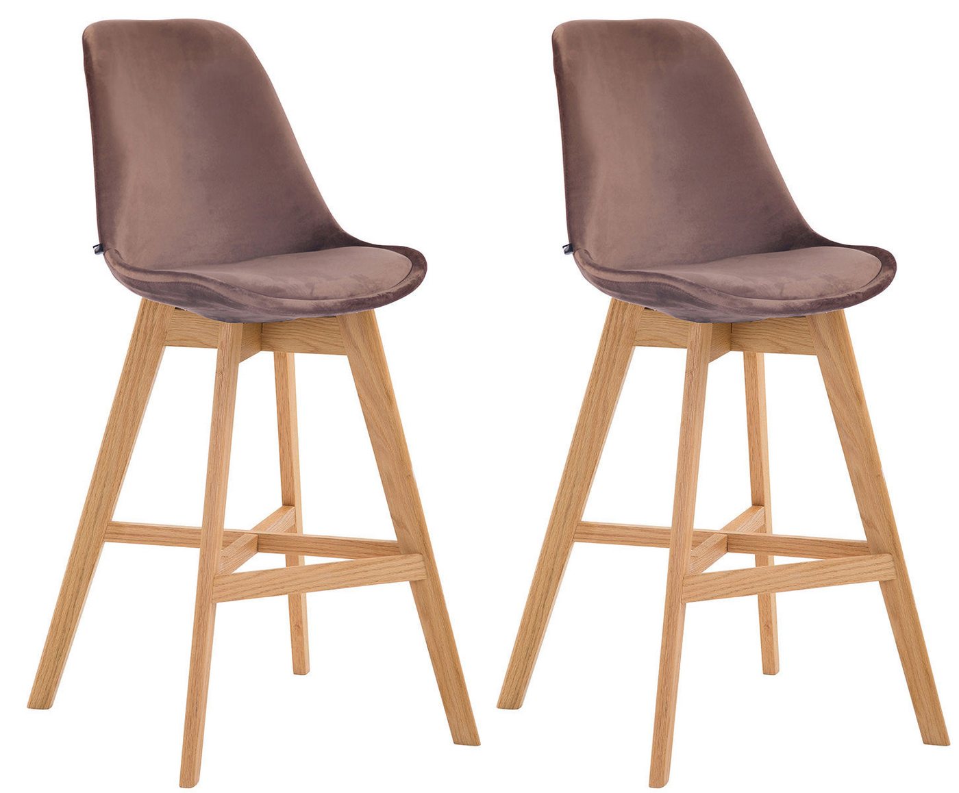 CLP Bistrostuhl 2er Set Barhocker Cannes Samt von CLP