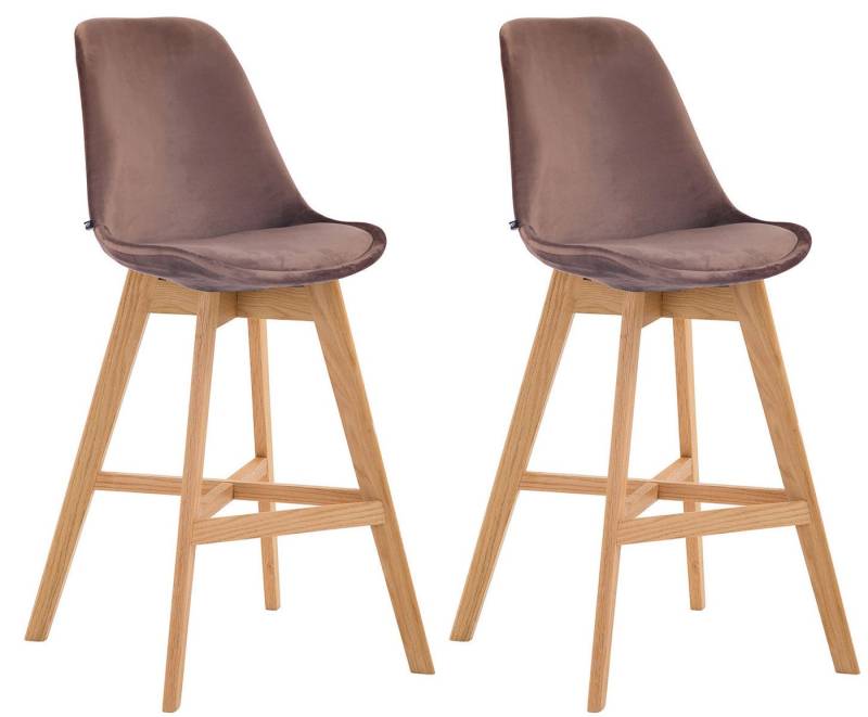 CLP Bistrostuhl 2er Set Barhocker Cannes Samt von CLP