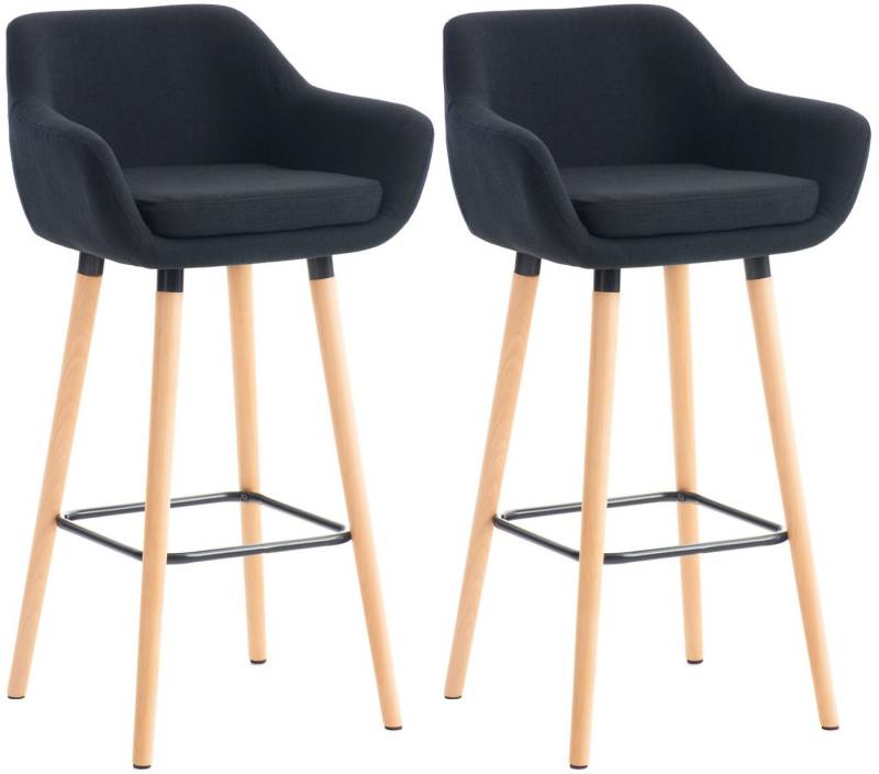CLP Bistrostuhl 2er Set Barhocker Grant mit Stoffbezug von CLP