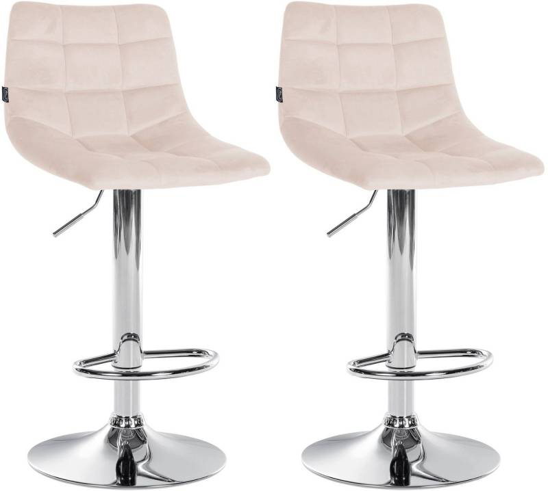 CLP Bistrostuhl 2er Set Barhocker Jerry Samt von CLP