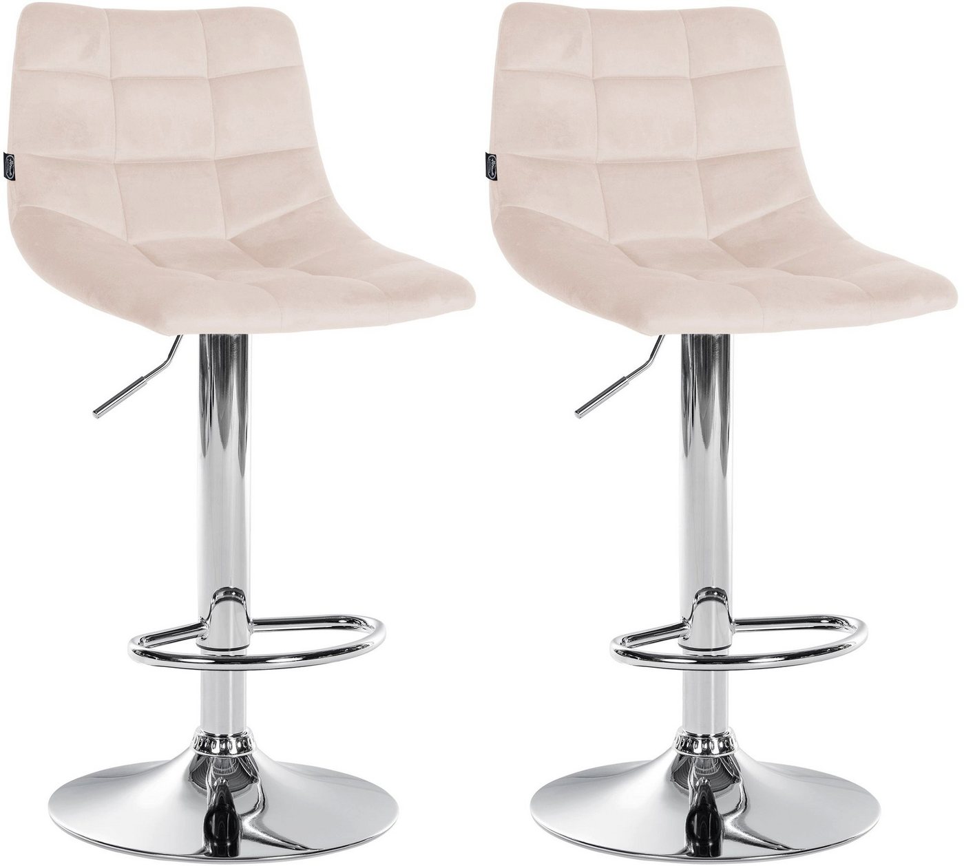 CLP Bistrostuhl 2er Set Barhocker Jerry Samt CLP Bistrostuhl 2er Set Barhocker Jerry Samt von CLP