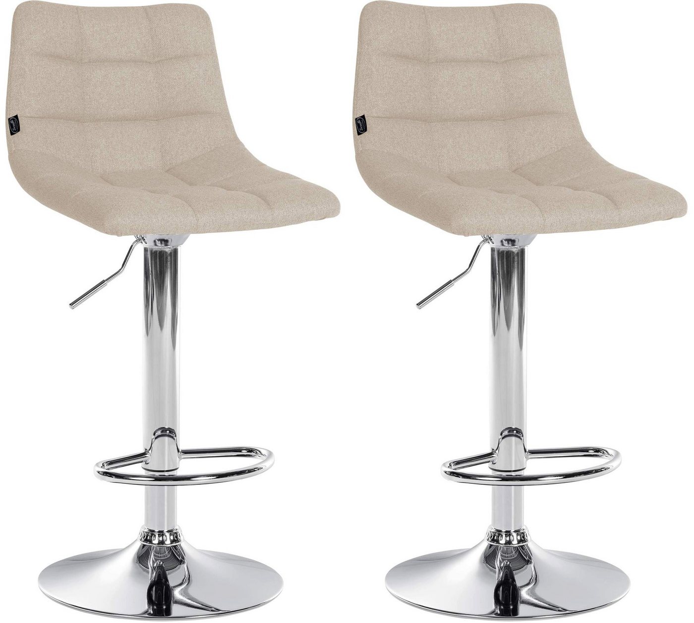 CLP Bistrostuhl 2er Set Barhocker Jerry Stoff von CLP
