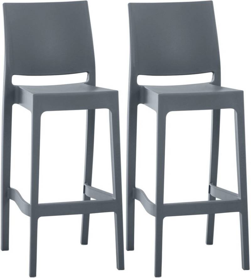 CLP Bistrostuhl 2er Set Barhocker Maya Kunststoff von CLP