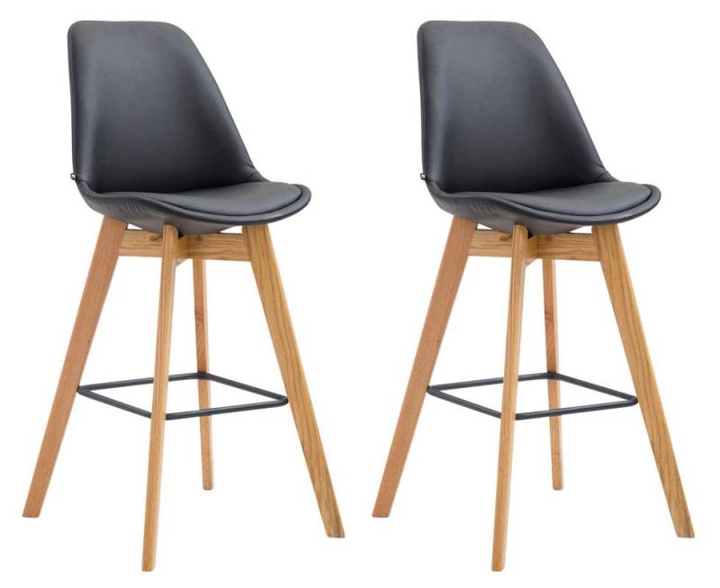 CLP Bistrostuhl 2er Set Barhocker Metz Kunstleder von CLP