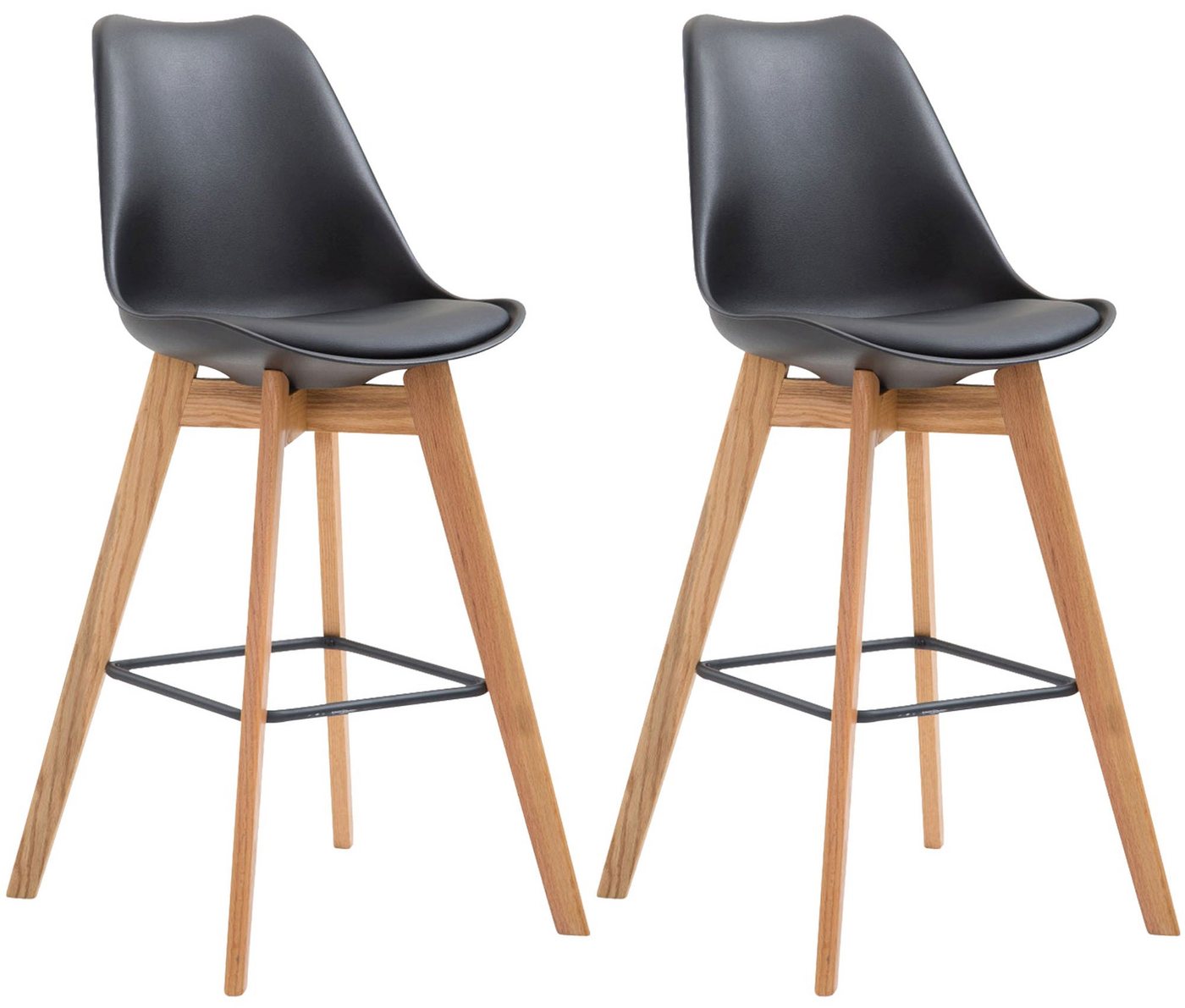 CLP Bistrostuhl 2er Set Barhocker Metz Kunststoff von CLP