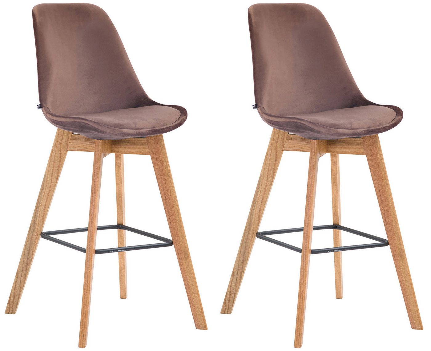 CLP Bistrostuhl 2er Set Barhocker Metz Samt CLP Bistrostuhl 2er Set Barhocker Metz Samt von CLP