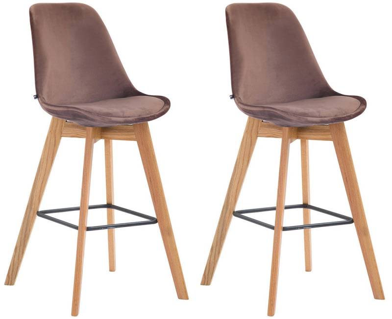 CLP Bistrostuhl 2er Set Barhocker Metz Samt von CLP