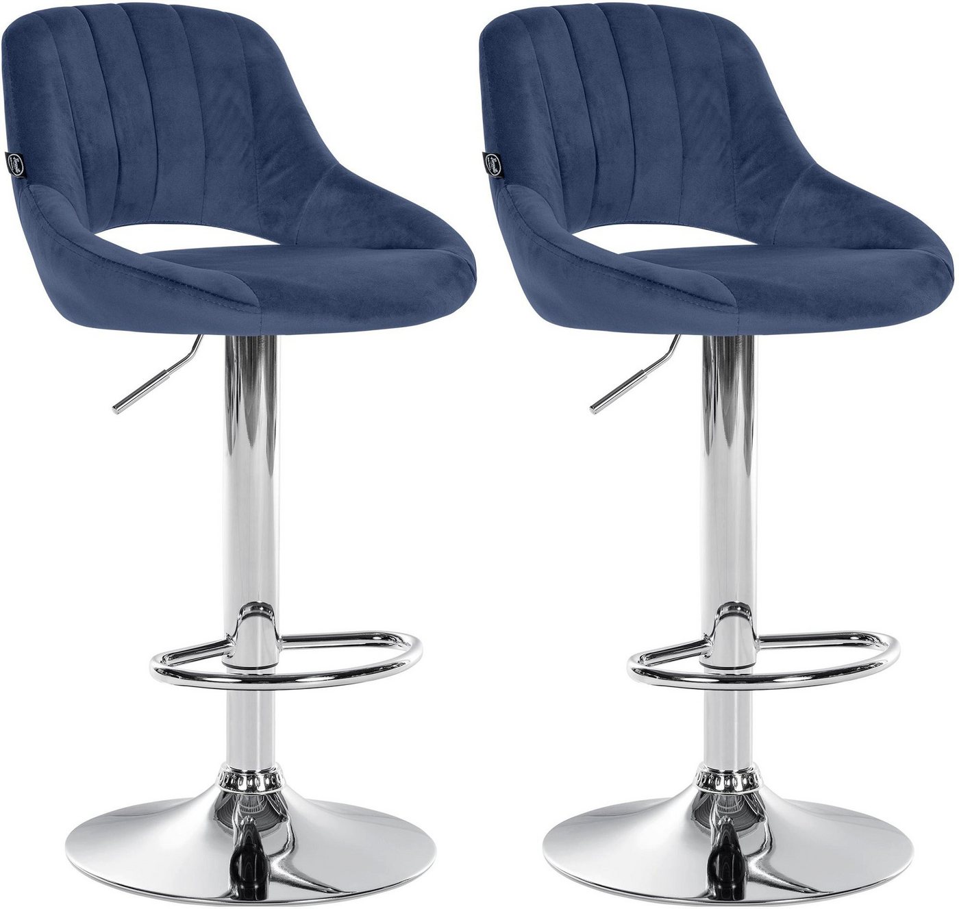 CLP Bistrostuhl 2er Set Barhocker Milet Samt CLP Bistrostuhl 2er Set Barhocker Milet Samt von CLP