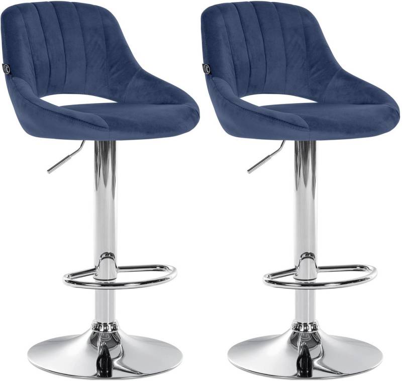 CLP Bistrostuhl 2er Set Barhocker Milet Samt von CLP