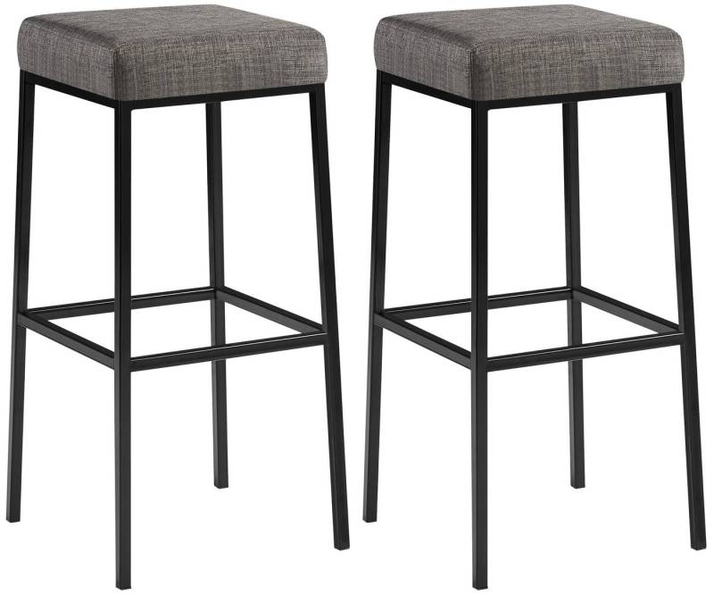 CLP Bistrostuhl 2er Set Barhocker Montreal Stoffbezug von CLP