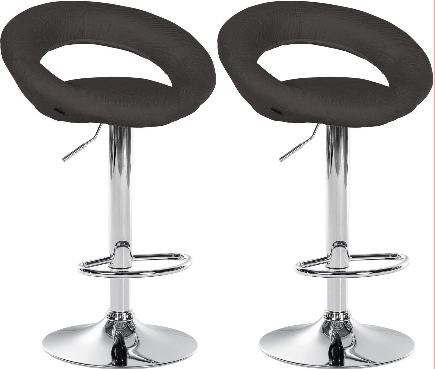CLP Bistrostuhl 2er Set Barhocker Olinda Stoff von CLP
