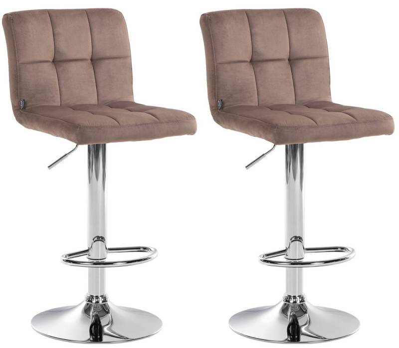 CLP Bistrostuhl 2er Set Barhocker Peru Samt von CLP
