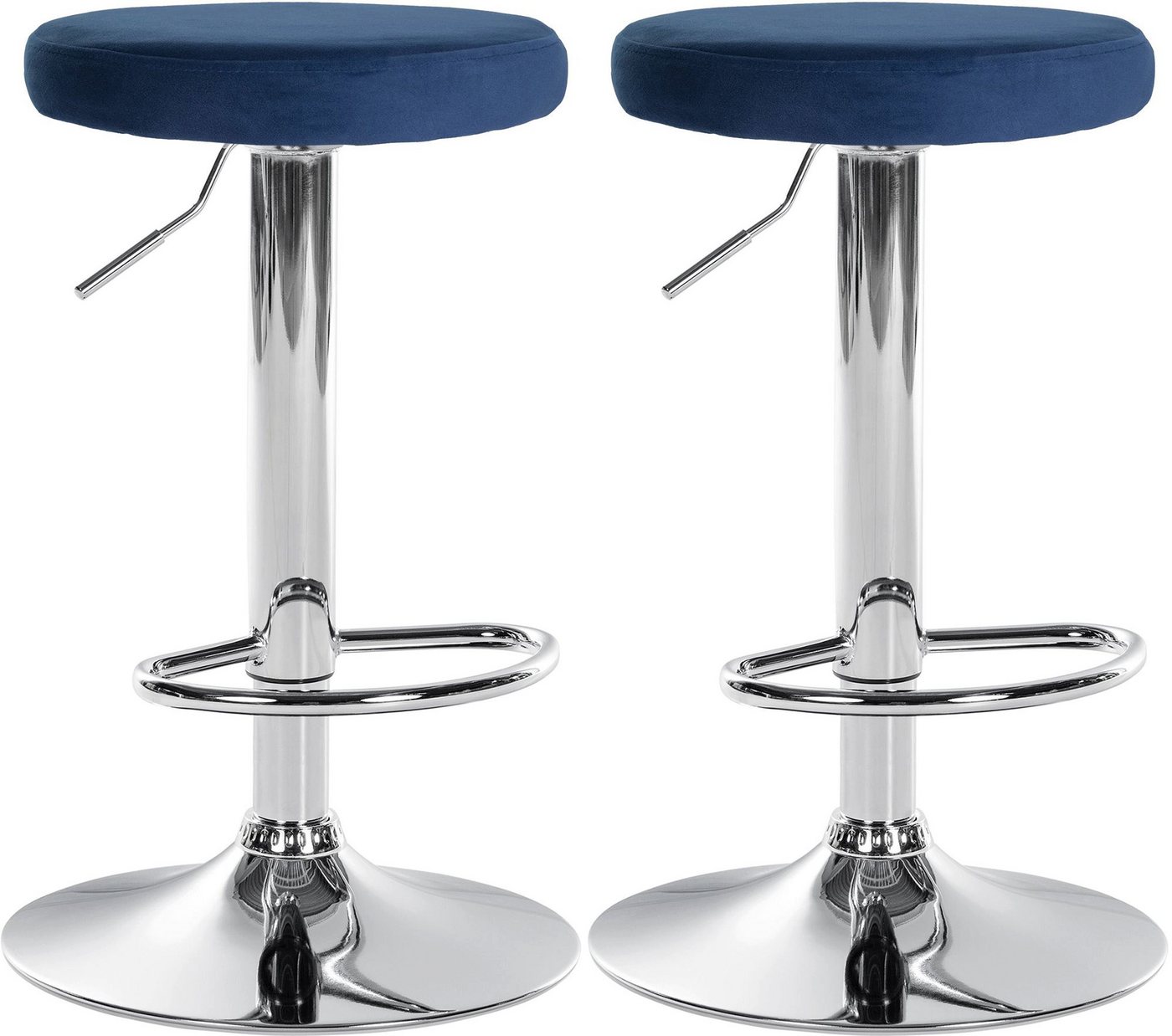 CLP Bistrostuhl 2er Set Barhocker Ponte Samt von CLP