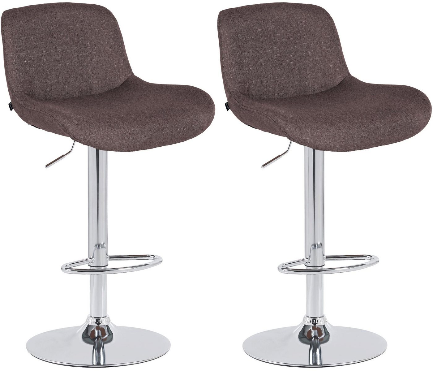 CLP Bistrostuhl 2er Set Barhocker Solon Chrom CLP Bistrostuhl 2er Set Barhocker Solon Chrom von CLP