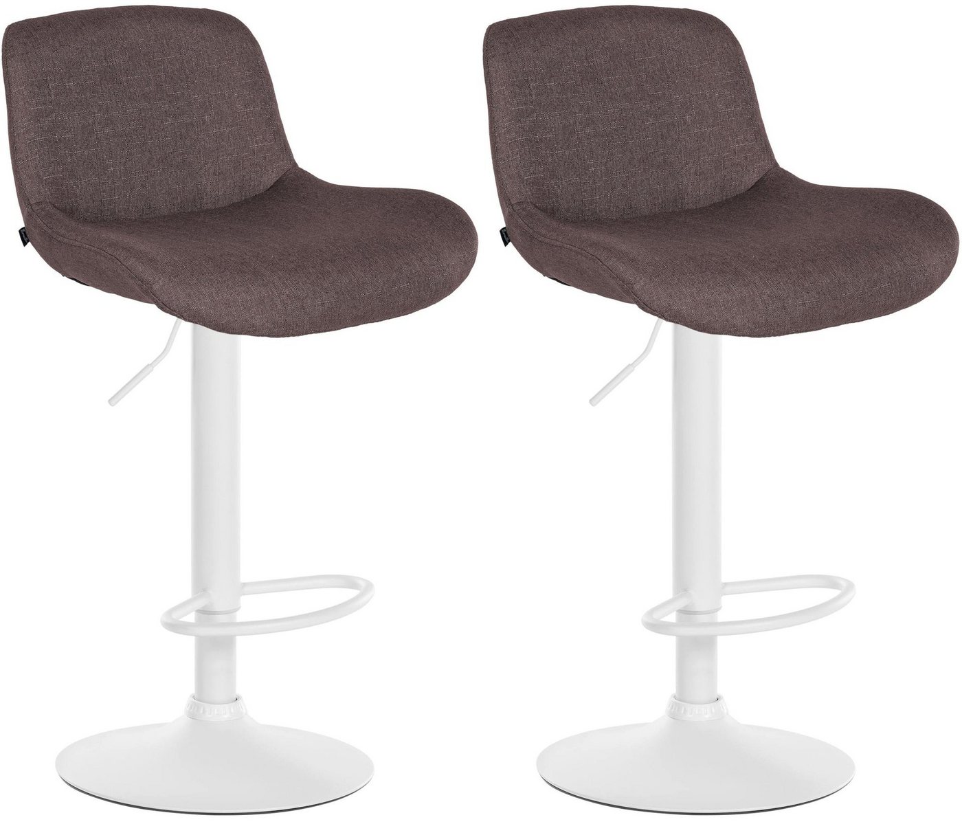 CLP Bistrostuhl 2er Set Barhocker Solon Weiß von CLP