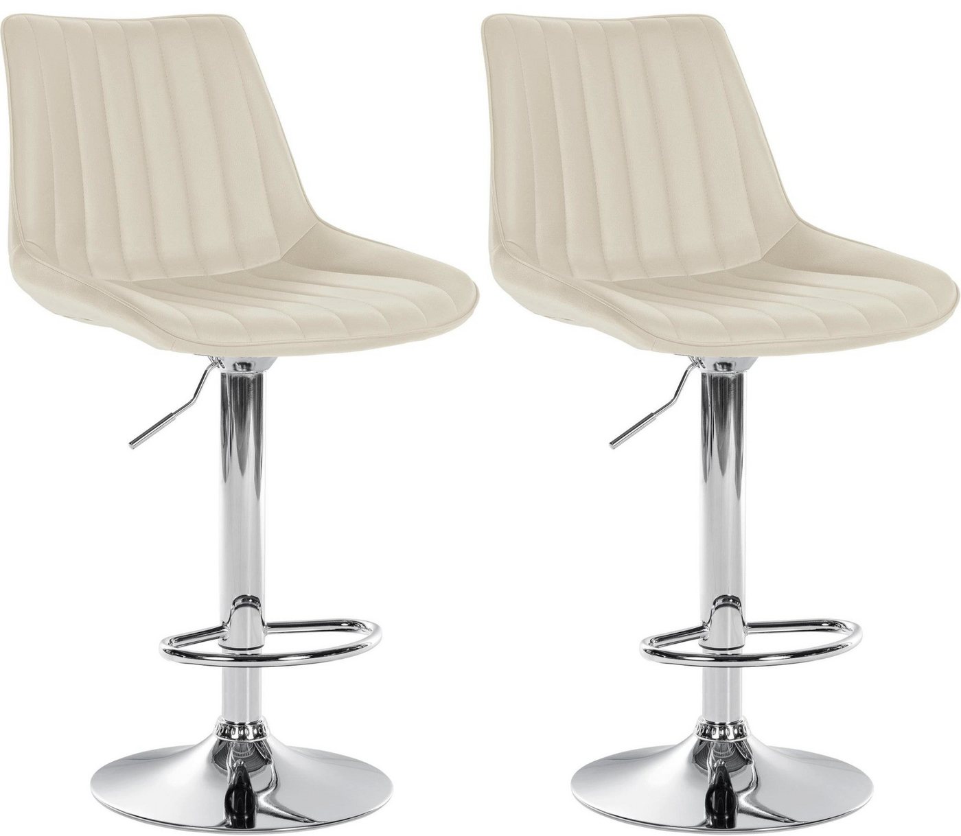 CLP Bistrostuhl 2er Set Barhocker Toni Kunstleder von CLP