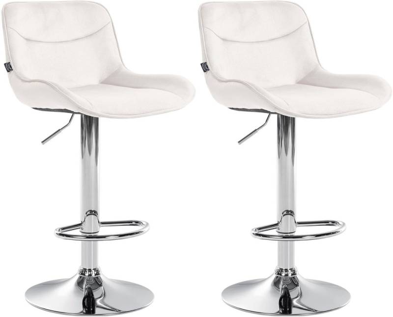 CLP Bistrostuhl 2er Set Barhocker Vonore Samt von CLP
