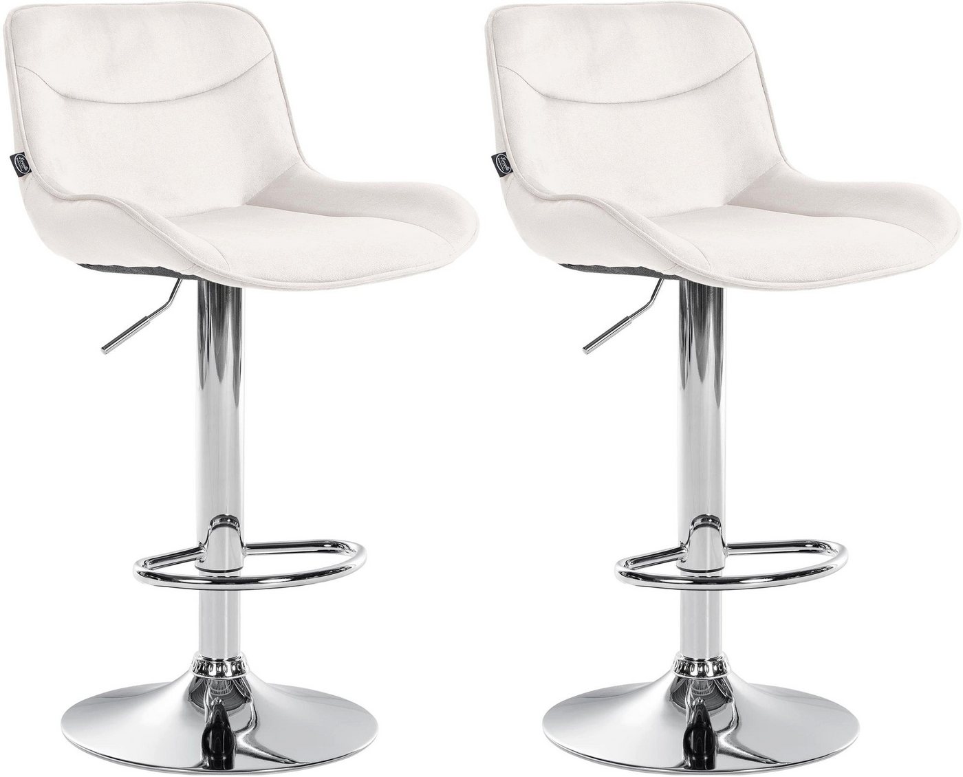 CLP Bistrostuhl 2er Set Barhocker Vonore Samt CLP Bistrostuhl 2er Set Barhocker Vonore Samt von CLP
