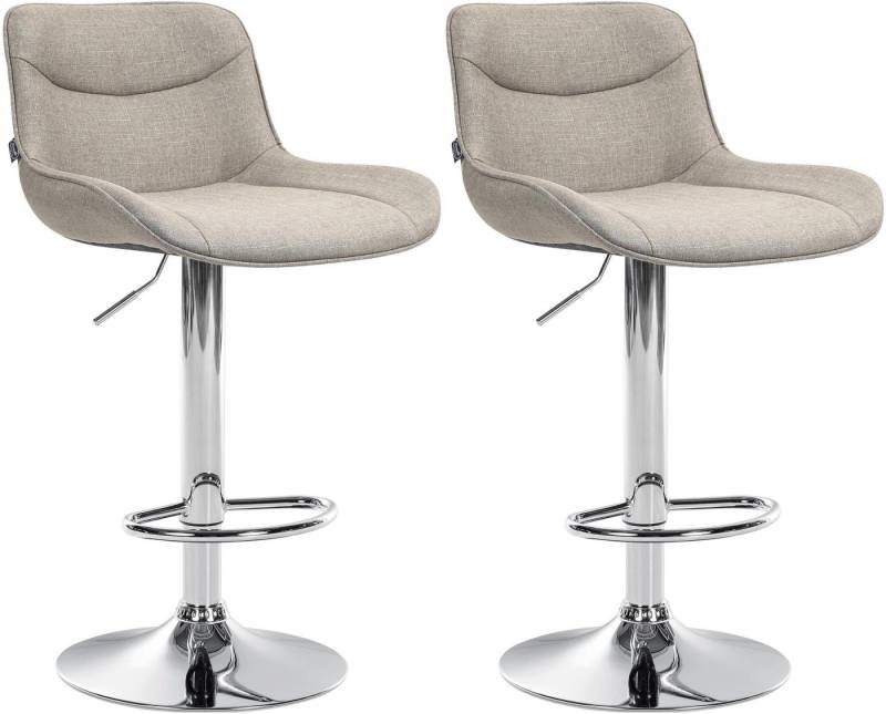 CLP Bistrostuhl 2er Set Barhocker Vonore Stoff von CLP