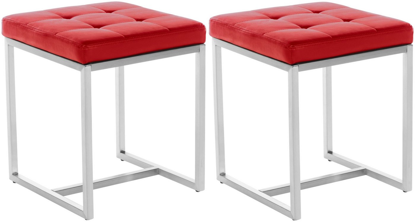 CLP Bistrostuhl 2er Set Edelstahl Sitzhocker Barci von CLP