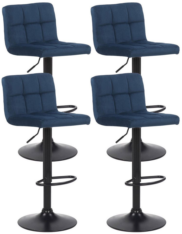 CLP Bistrostuhl 4er Set Barhocker Feni Samt von CLP