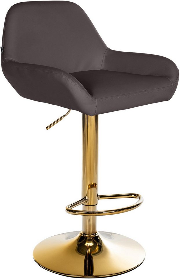 CLP Bistrostuhl Barhocker Braga Gold Kunstleder von CLP