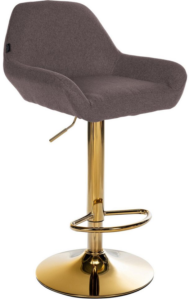 CLP Bistrostuhl Barhocker Braga Gold Stoff von CLP