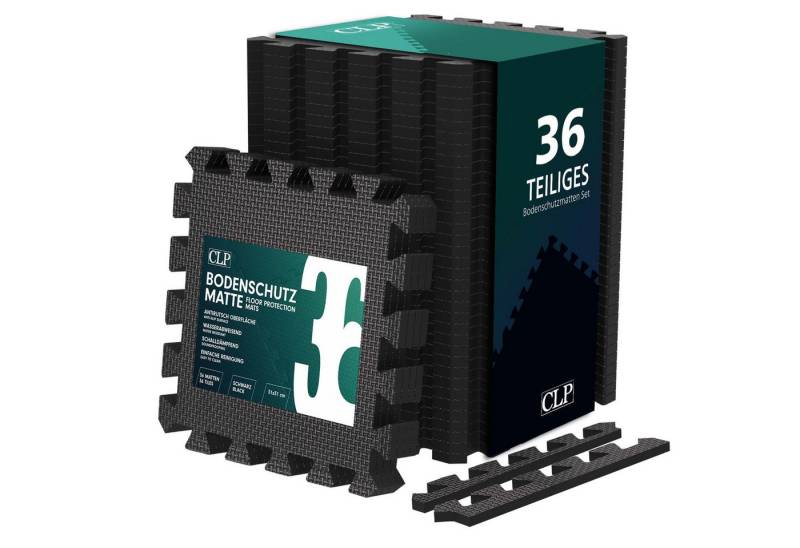 CLP Bodenschutzmatte Puzzlematte 30x30 cm, 36-St., rutschfest, für indoor und outdoor von CLP