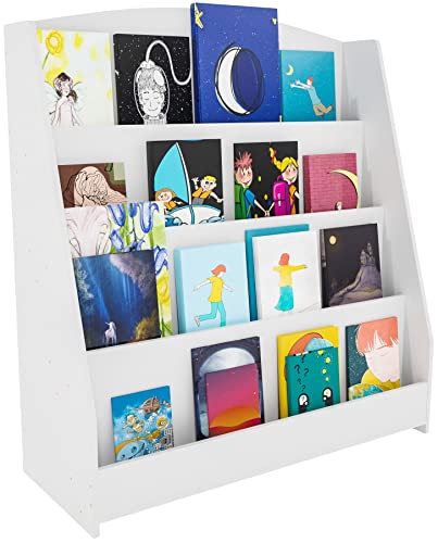 CLP Bücherregal Melfa I Zeitschriftenständer Mit 4 Fächern I Regal Für Kinderbücher I Organizer Weiß, Größe:80 cm CLP Bücherregal Melfa I Zeitschriftenständer Mit 4 Fächern I Regal Für Kinderbücher I Organizer Weiß, Größe:80 cm von CLP
