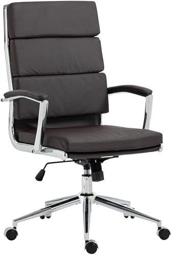 CLP Bürostuhl Cleveland I Ergonomischer Schreibtischstuhl I Höhenverstellbar mit Wippfunktion I Chefsessel mit Armlehnen, Farbe:braun, Material:Kunstleder CLP Bürostuhl Cleveland I Ergonomischer Schreibtischstuhl I Höhenverstellbar mit Wippfunktion I Chefsessel mit Armlehnen, Farbe:braun, Material:Kunstleder von CLP