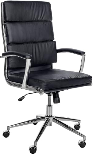 CLP Bürostuhl Cleveland I Ergonomischer Schreibtischstuhl I Höhenverstellbar mit Wippfunktion I Chefsessel mit Armlehnen, Farbe:schwarz, Material:Echtleder CLP Bürostuhl Cleveland I Ergonomischer Schreibtischstuhl I Höhenverstellbar mit Wippfunktion I Chefsessel mit Armlehnen, Farbe:schwarz, Material:Echtleder von CLP