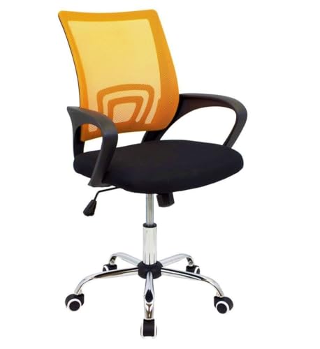 CLP Bürostuhl Genius I Höhenverstellbarer Schreibtischstuhl Mit Netz-Bezug, Farbe:orange von CLP