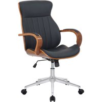 Bürostuhl Melilla Kunstleder, walnuss/schwarz von CLP