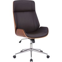 Bürostuhl Varel Kunstleder, walnuss/braun von CLP