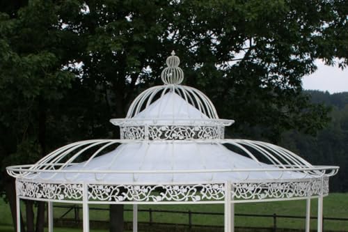 CLP Dach für Luxus Pavillon Romantik (Durchmesser: 350 oder 500 cm), wasserdichte PVC Plane, Farbe:weiß, Größe:Ø 500 cm von CLP