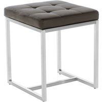 Edelstahl Sitzhocker Barci braun von CLP