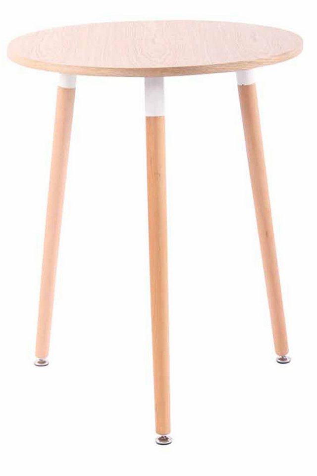 CLP Esstisch Amalie, Retro-Design Küchentisch mit 3 Holzbeinen von CLP