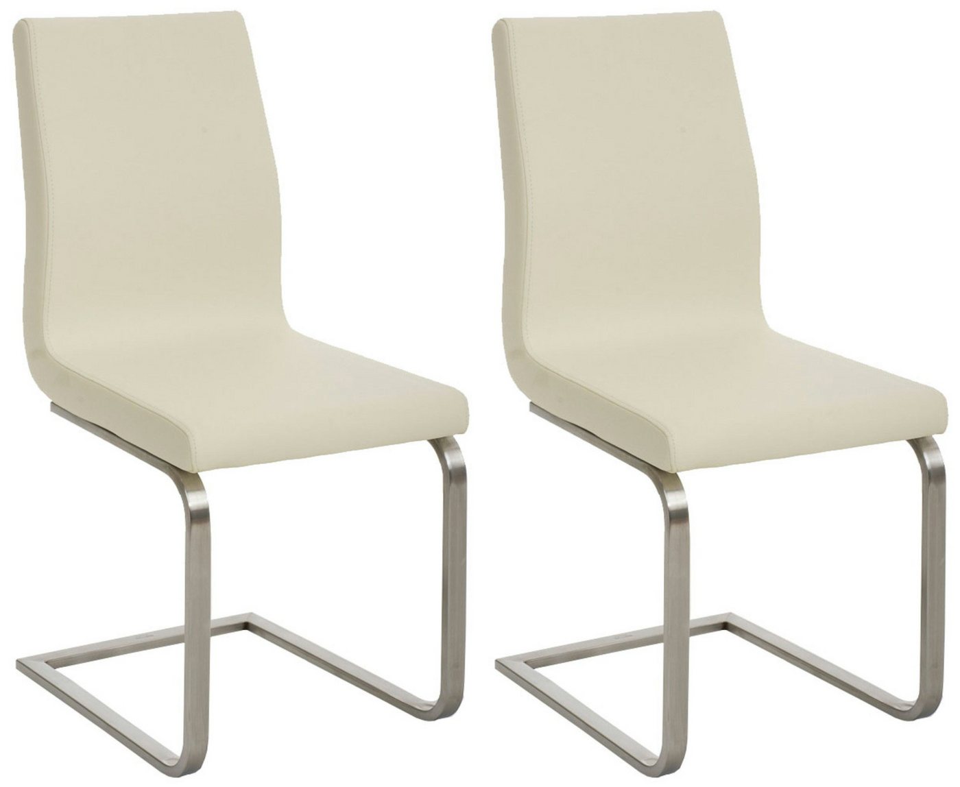 CLP Esszimmerstuhl Belfort (2er Set), robustes Edelstahlgestell von CLP