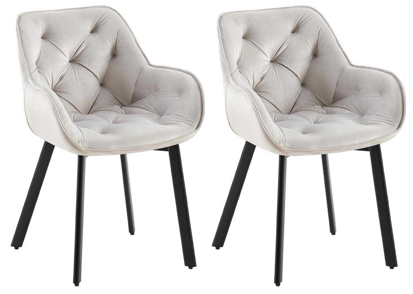 CLP Esszimmerstuhl Antigo (2er Set, 2 St), ergonomisch, gepolstert, 180° Drehfunktion von CLP