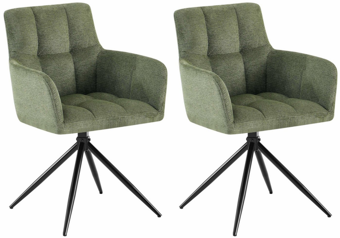 CLP Esszimmerstuhl Jonah (2er Set, 2 St), drehbar mit Armlehnen, bis 150 kg belastbar von CLP