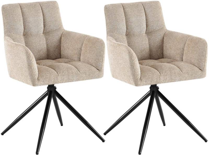 CLP Esszimmerstuhl Jonah (2er Set, 2 St), drehbar mit Armlehnen, bis 150 kg belastbar von CLP