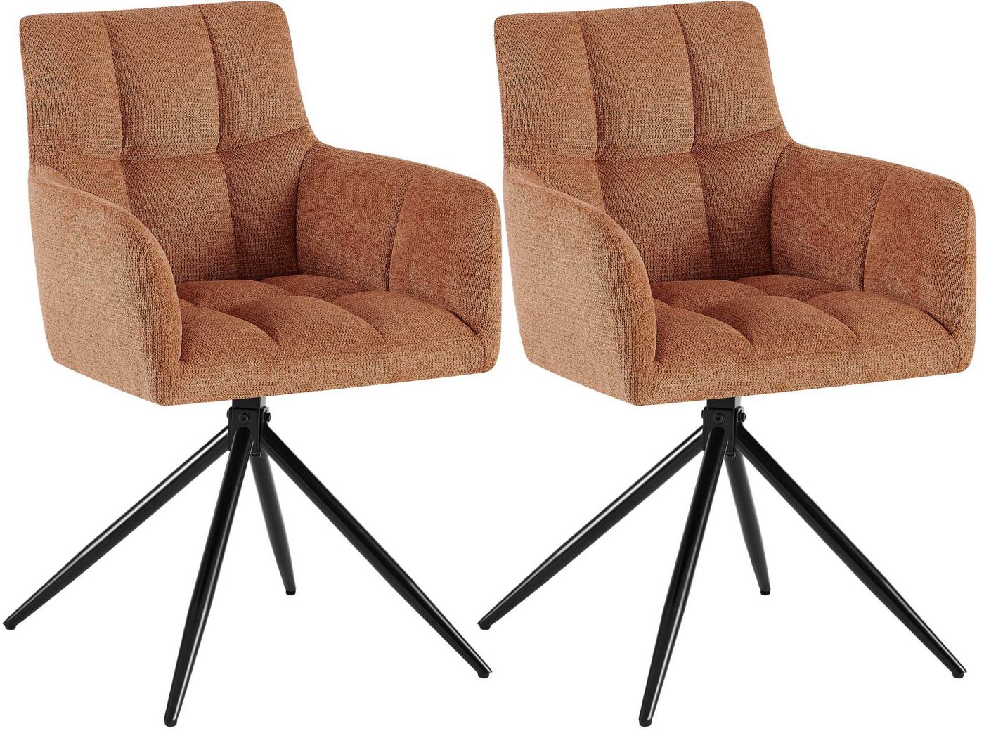 CLP Esszimmerstuhl Jonah (2er Set, 2 St), drehbar mit Armlehnen, bis 150 kg belastbar von CLP