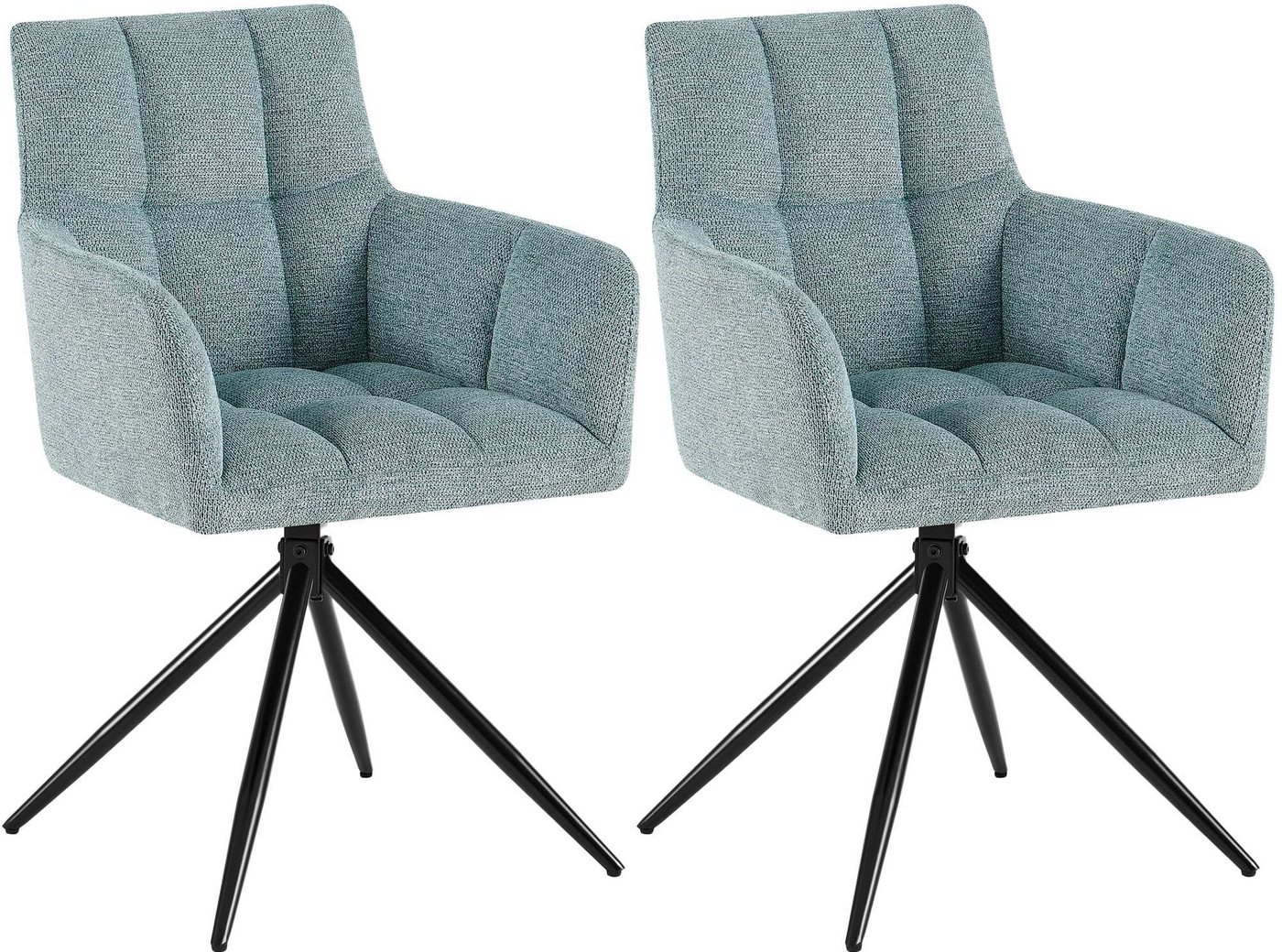 CLP Esszimmerstuhl Jonah (2er Set, 2 St), drehbar mit Armlehnen, bis 150 kg belastbar von CLP