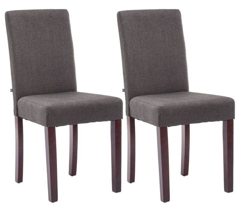 CLP Esszimmerstuhl 2er Set Esszimmerstuhl Ina Stoff cappuccino, dunkelgrau von CLP