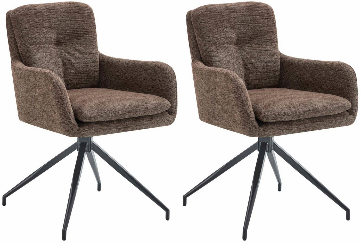 CLP Esszimmerstuhl 2er Set Esszimmerstuhl Pickett Stoff von CLP