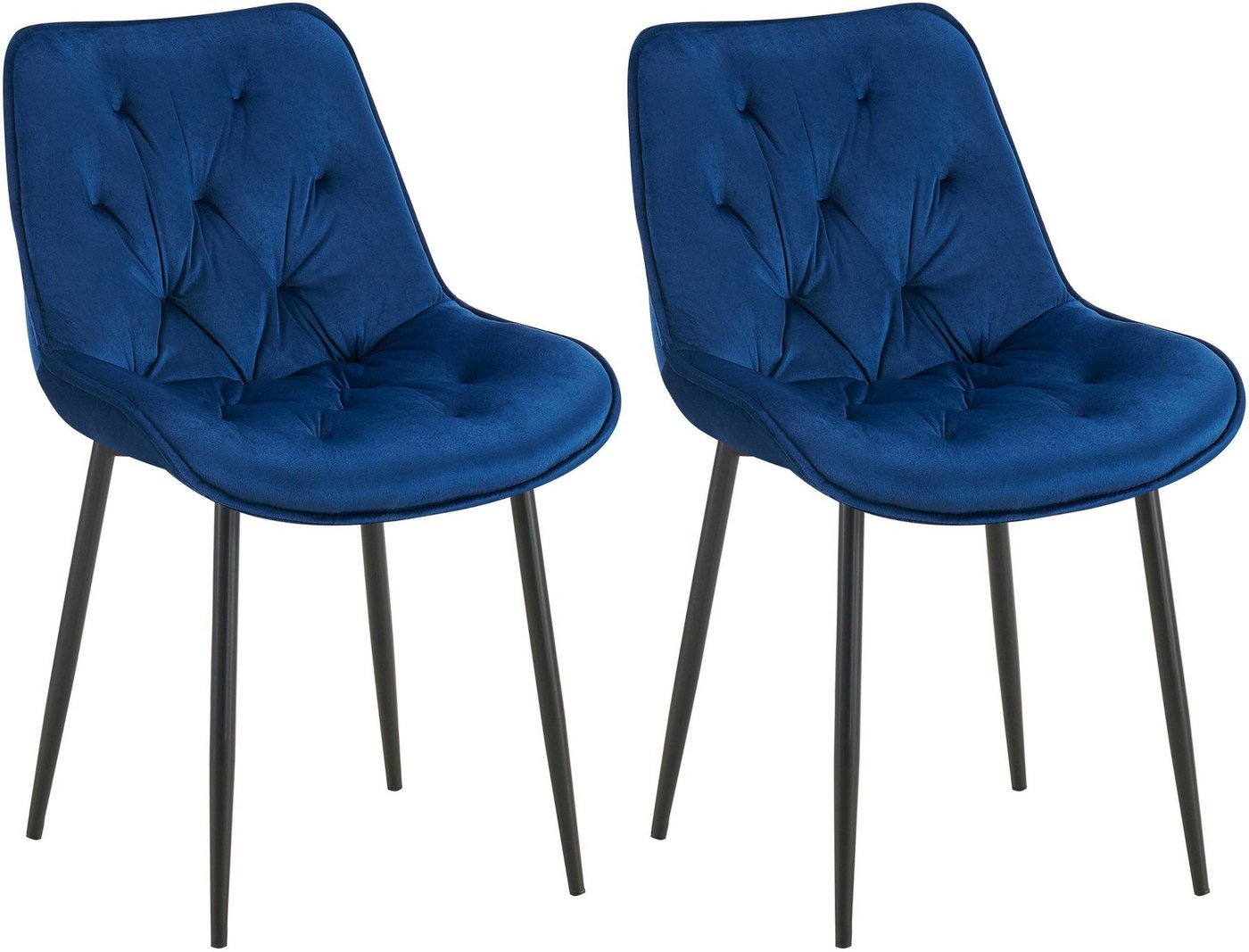 CLP Esszimmerstuhl 2er Set Esszimmerstuhl Wallace Samt CLP Esszimmerstuhl 2er Set Esszimmerstuhl Wallace Samt von CLP